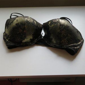Black Gold Lace Victoria's Secret Push Up Bra